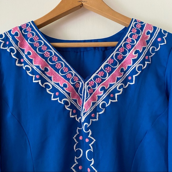Vintage India Embroidered Tunic Midi Dress - Picture 8 of 11